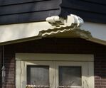 Een ingewikkelde houtconstructie als verbinding van een hoek.
<br/>
Richard Keijzer, 2014-03-13